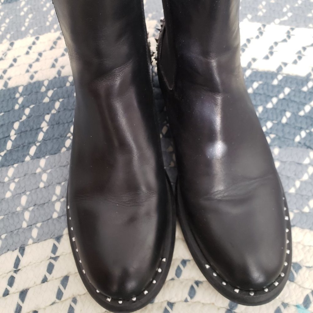 Sam Edelman Black Dover Studded Ankle Boots Size 8